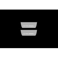 Накладки на пороги з підсвіткою Kia Stonic 2017+ (rear doors) - (тип Static)