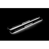 Накладки на пороги з підсвіткою Land Rover Discovery III 2004-2009 (front doors) - (тип Static)
