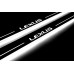 Накладки на пороги з підсвіткою Lexus LX III 2008+ з логотипом "Lexus" (front doors) - (тип Static)