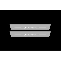 Накладки на пороги з підсвіткою Lexus RX IV 2015+ з лого F Sport (front doors) - (тип Static)