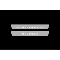 Накладки на пороги з підсвіткою Lincoln Nautilus I 2019-2023 з логотипом Nautilus - (тип Static)