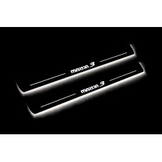 Накладки на пороги з підсвіткою Mazda 3 II 2009-2013 (front doors) - (тип Static)