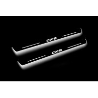 Накладки на пороги з підсвіткою Mazda CX-9 II 2016+ (front doors) - (тип Static) Накладки на пороги з підсвіткою Mazda CX-9 II 2016+ (front doors) - (тип Static)