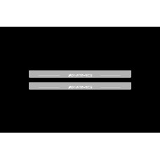 Накладки на пороги з підсвіткою Mercedes E W124 1985-1996 з лого AMG (rear doors) - (тип Static)