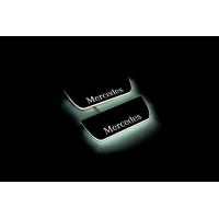 Накладки на пороги з підсвіткою Mercedes ML W164 2005-2011 (rear doors) - (тип Static)