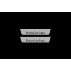 Накладки на пороги з підсвіткою Mercedes ML-Class W166 2011-2015 (rear doors) - (тип Static)