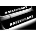 Накладки на пороги з підсвіткою Mitsubishi Lancer X 2007+ з логотипом RalliArt (rear doors) - (тип Static)