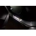 Накладки на пороги з підсвіткою Mitsubishi Outlander II 2007-2012 (rear doors) - (тип Static)