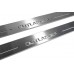 Накладки на пороги з підсвіткою Mitsubishi Outlander III 2012+ (front doors) - (тип Static)