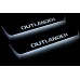 Накладки на пороги з підсвіткою Mitsubishi Outlander III 2012+ (rear doors) - (тип Static)