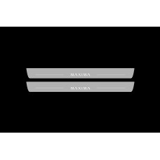 Накладки на пороги з підсвіткою Nissan Maxima VIII 2015+ (front doors) - (тип Static)