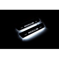 Накладки на пороги з підсвіткою Nissan Rogue II 2014+ (rear doors) - (тип Static) Накладки на пороги з підсвіткою Nissan Rogue II 2014+ (rear doors) - (тип Static)