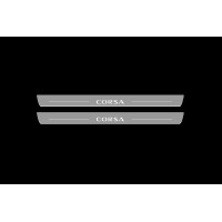 Накладки на пороги з підсвіткою Opel Corsa E 3D 2014–2019 - (тип Static)