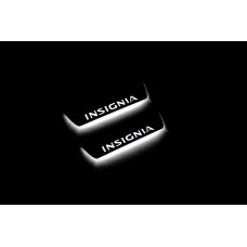 Накладки на пороги з підсвіткою Opel Insignia I 2008-2017 (rear doors) - (тип Static)