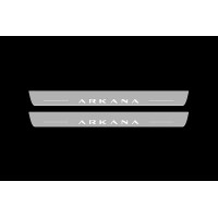 Накладки на пороги з підсвіткою Renault Arkana 2019+ (front doors) - (тип Static) Накладки на пороги з підсвіткою Renault Arkana 2019+ (front doors) - (тип Static)