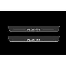Накладки на пороги з підсвіткою Renault Fluence 2009-2017 - (тип Static)