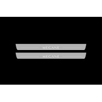 Накладки на пороги з підсвіткою Renault Megane II 2002-2009 (rear doors) - (тип Static)