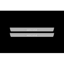 Накладки на пороги з підсвіткою Renault Megane II 2002-2009 (rear doors) - (тип Static)