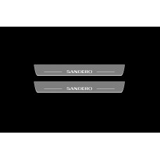 Накладки на пороги з підсвіткою Renault Sandero II 2013+ - (тип Static)