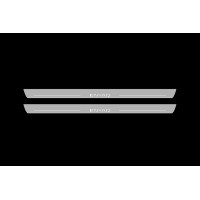 Накладки на пороги з підсвіткою Skoda Enyaq 2020+ (front doors) - (тип Static)