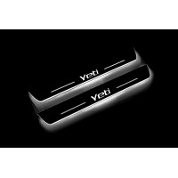 Накладки на пороги з підсвіткою Skoda Yeti 2009-2017 (front doors) - (тип Static) Накладки на пороги з підсвіткою Skoda Yeti 2009-2017 (front doors) - (тип Static)