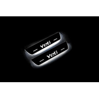 Накладки на пороги з підсвіткою Skoda Yeti 2009-2017 (rear doors) - (тип Static) Накладки на пороги з підсвіткою Skoda Yeti 2009-2017 (rear doors) - (тип Static)