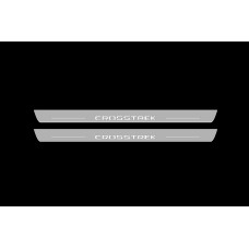 Накладки на пороги з підсвіткою Subaru Crosstrek I 2012-2017 (front doors) - (тип Static)