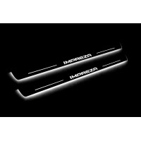 Накладки на пороги з підсвіткою Subaru Impreza III 2007-2014 (front doors) - (тип Static)
