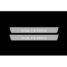 Накладки на пороги з підсвіткою Subaru Solterra 2022+ (front doors) - (тип Static)