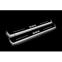Накладки на пороги з підсвіткою Suzuki SX4 II 2013+ (front doors) - (тип Static) Накладки на пороги з підсвіткою Suzuki SX4 II 2013+ (front doors) - (тип Static)