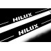Накладки на пороги з підсвіткою Toyota Hilux VIII 2015+ (front doors) - (тип Static)