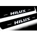 Накладки на пороги з підсвіткою Toyota Hilux VIII 2015+ (rear doors) - (тип Static)