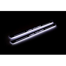 Накладки на пороги з підсвіткою Toyota LC 200 2007+ (front doors) - (тип Static)