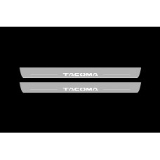 Накладки на пороги з підсвіткою Toyota Tacoma II 2005-2016 (front doors) - (тип Static)