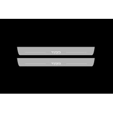 Накладки на пороги з підсвіткою Toyota Camry V50 2012-2018 з лого TRD - (тип Static)