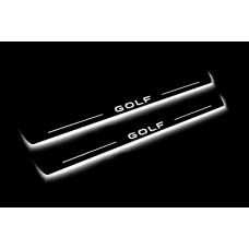 Накладки на пороги з підсвіткою Volkswagen Golf VIII 2020+ (front doors) - (тип Static)