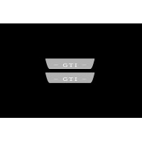 Накладки на пороги з підсвіткою Volkswagen Golf VIII 2020+ з лого GTI (rear doors) - (тип Static) Накладки на пороги з підсвіткою Volkswagen Golf VIII 2020+ з лого GTI (rear doors) - (тип Static)