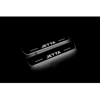 Накладки на пороги з підсвіткою Volkswagen Jetta VI 2010-2018 (rear doors) - (тип Static) Накладки на пороги з підсвіткою Volkswagen Jetta VI 2010-2018 (rear doors) - (тип Static)