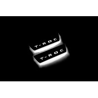 Накладки на пороги з підсвіткою Volkswagen T-Roc 2017+ (rear doors) - (тип Static) Накладки на пороги з підсвіткою Volkswagen T-Roc 2017+ (rear doors) - (тип Static)