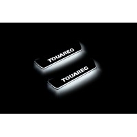 Накладки на пороги з підсвіткою Volkswagen Touareg II 2010-2018 (rear doors) - (тип Static)